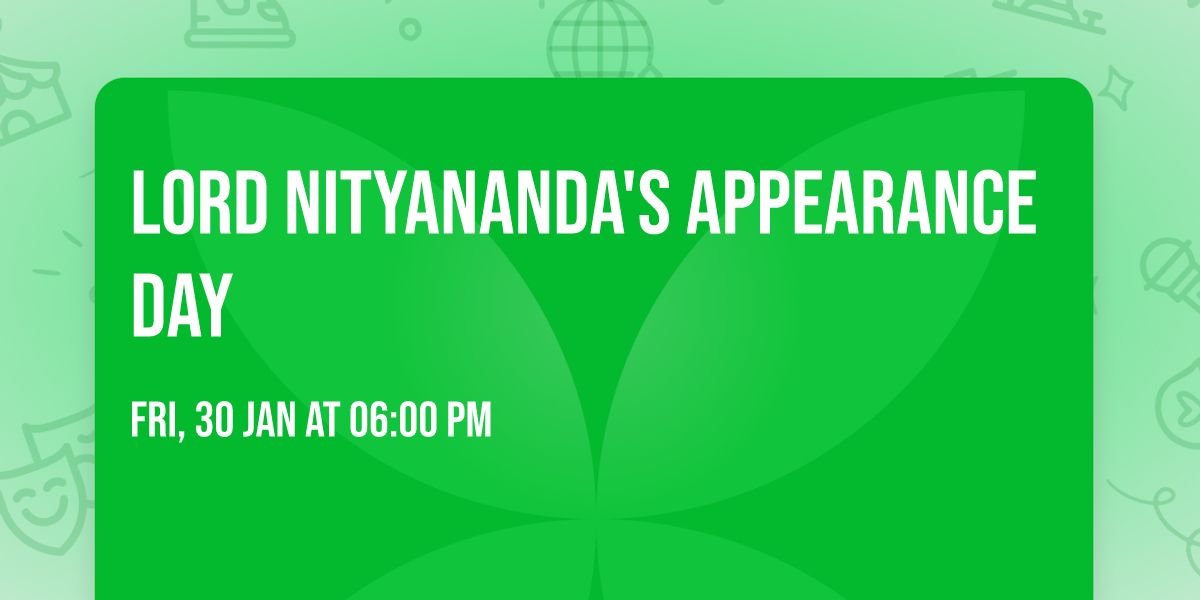 Lord Nityananda's appearance day