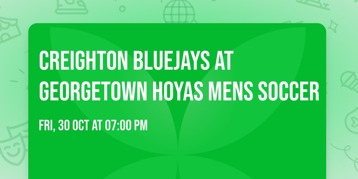 Creighton Bluejays at Georgetown Hoyas Mens Soccer