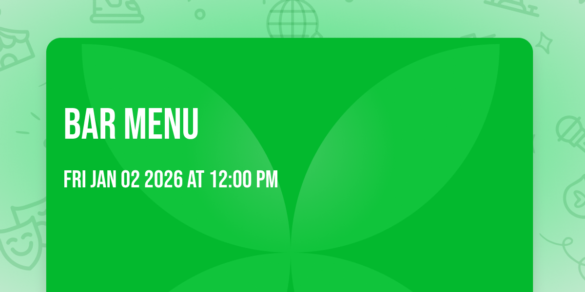 Bar Menu