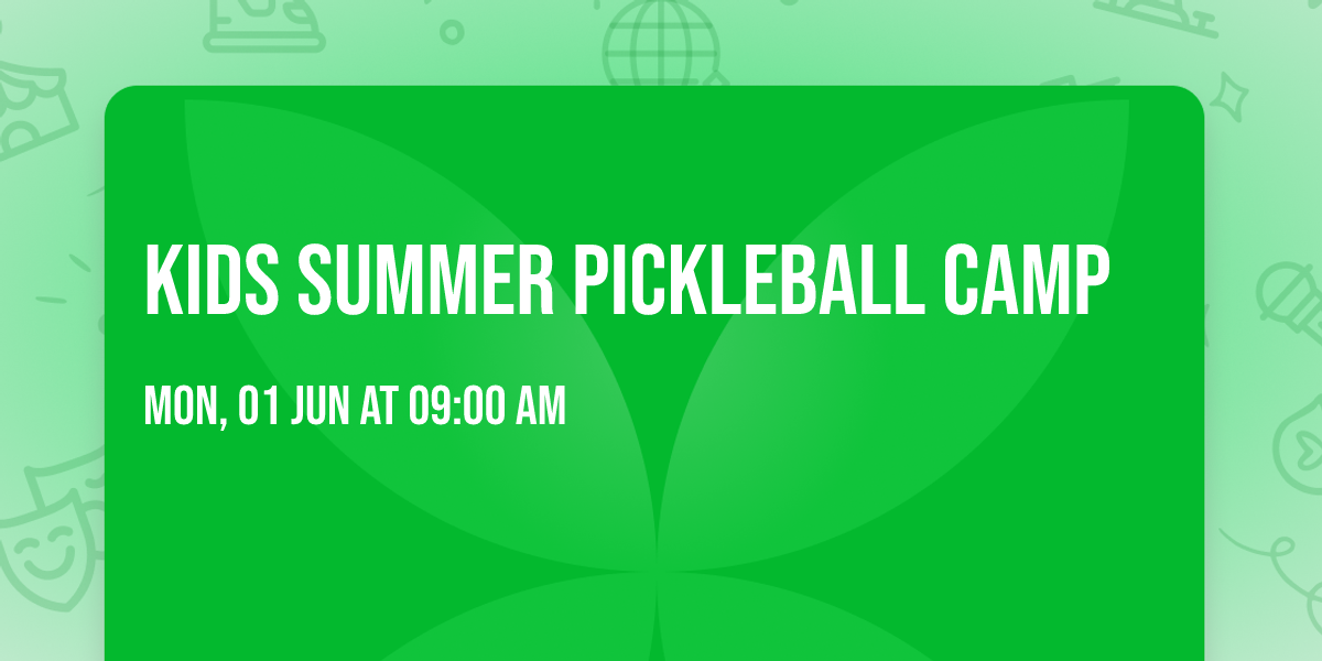 Kids Summer Pickleball Camp