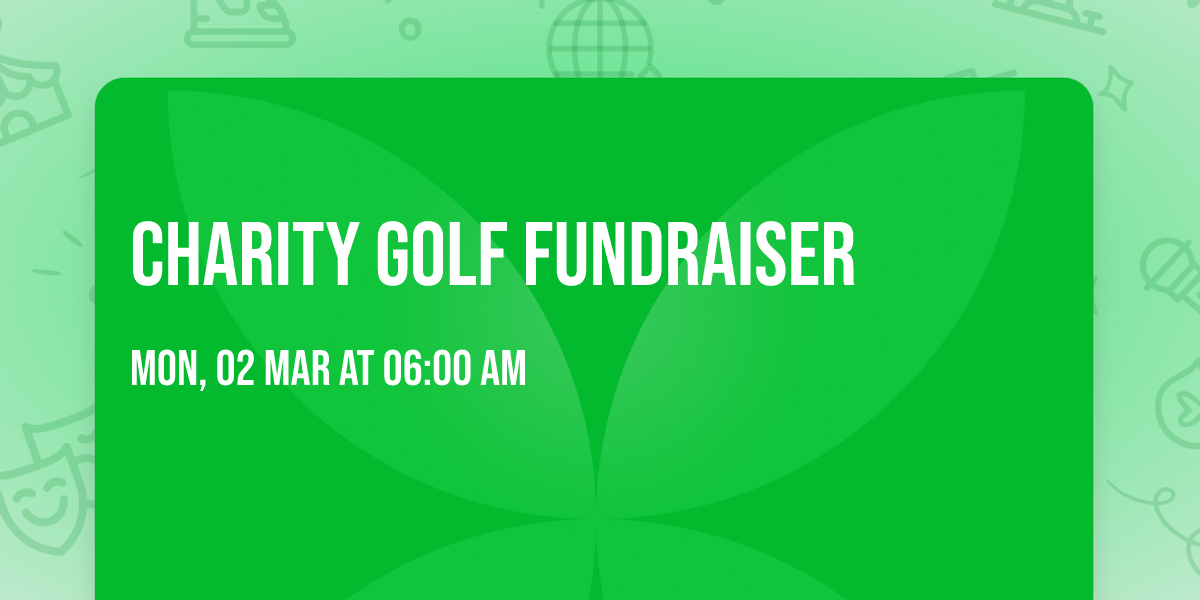 Charity golf fundraiser 