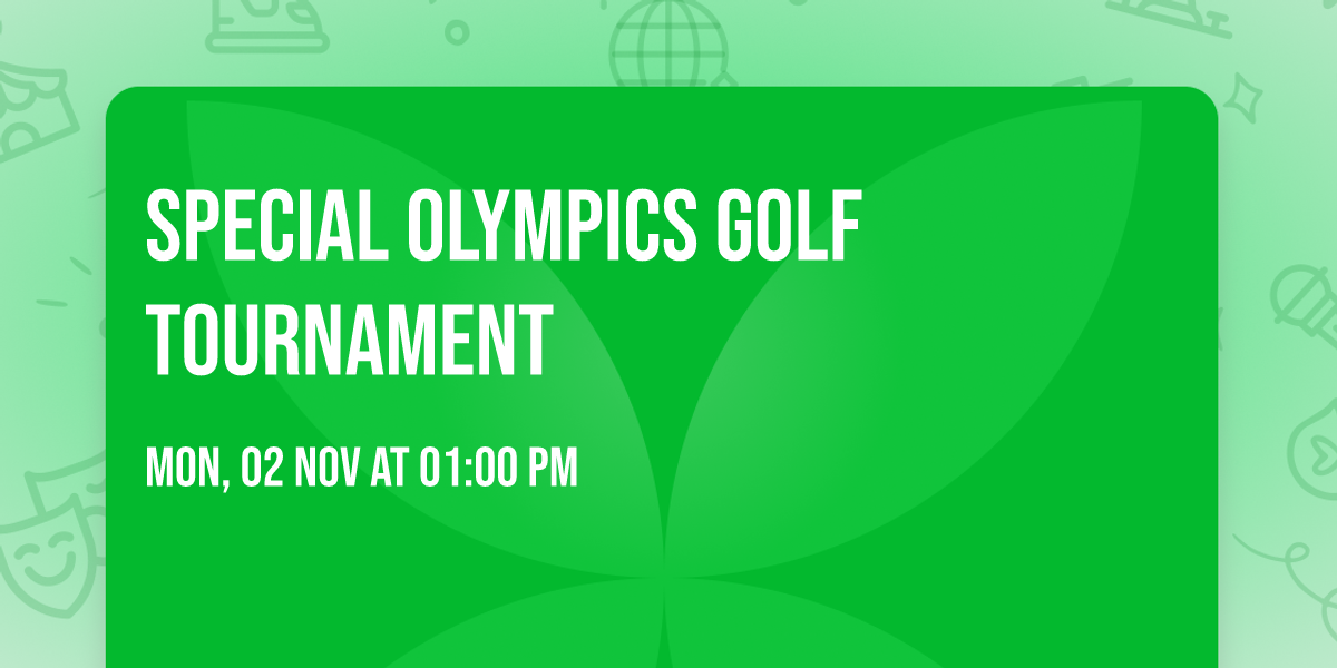 Special Olympics Golf Tournament 