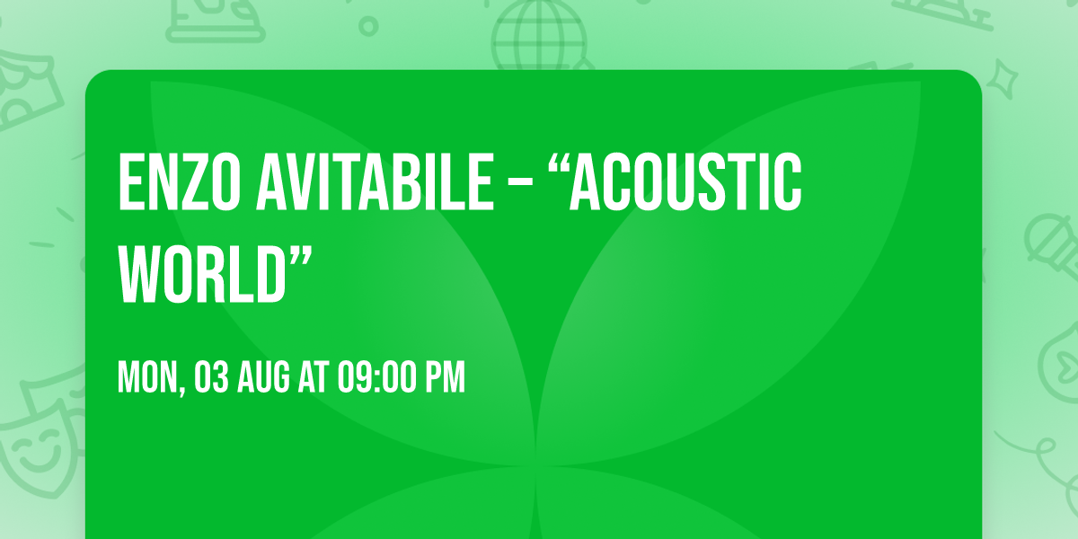 Enzo Avitabile \u2013 \u201cAcoustic World\u201d