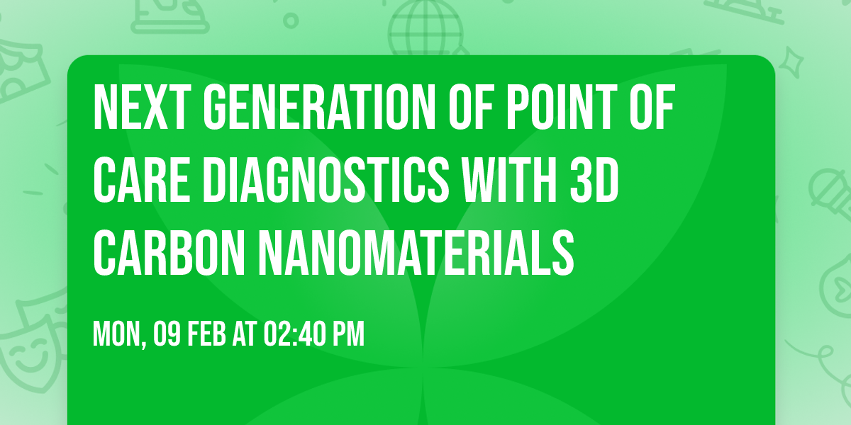 Next Generation of Point of Care Diagnostics with 3D Carbon Nanomaterials