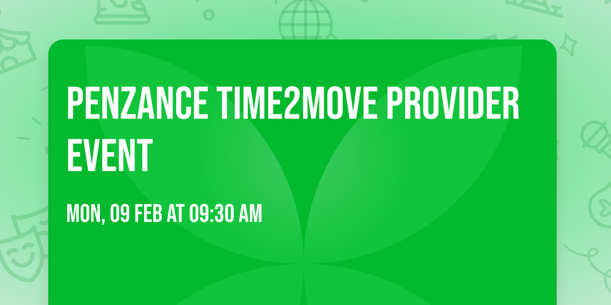 Penzance Time2Move Provider Event