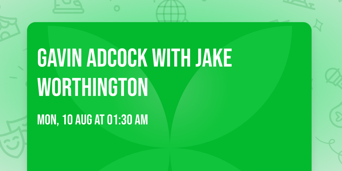 Gavin Adcock with Jake Worthington