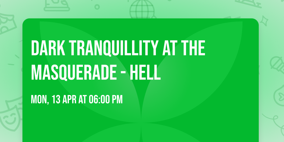 Dark Tranquillity at The Masquerade - Hell