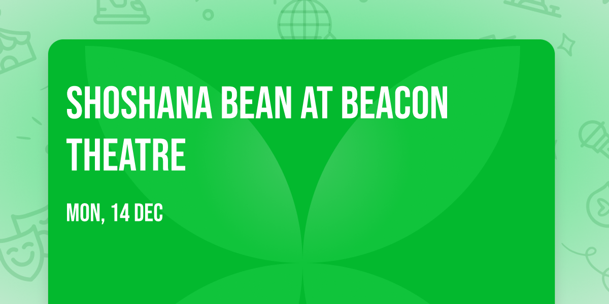 Shoshana Bean at Beacon Theatre