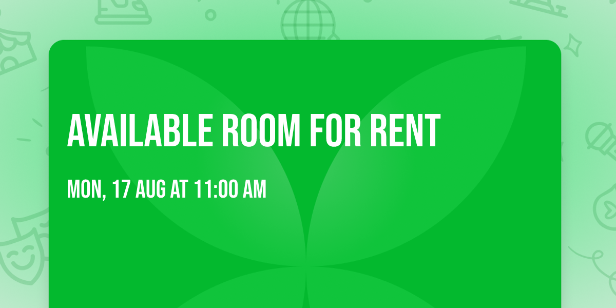 available room for rent
