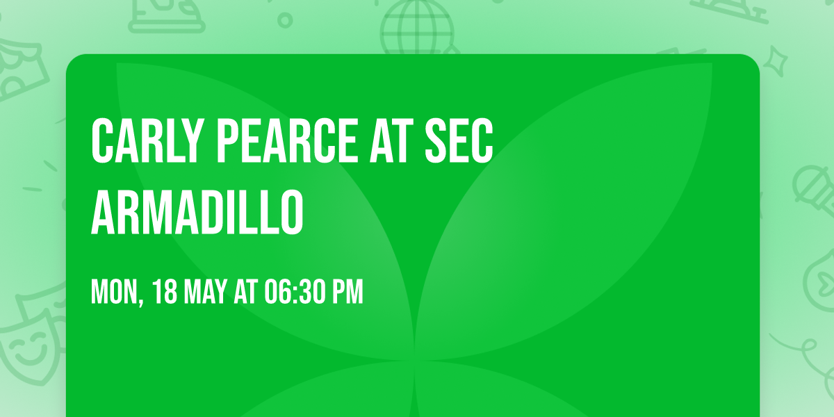 Carly Pearce at SEC Armadillo