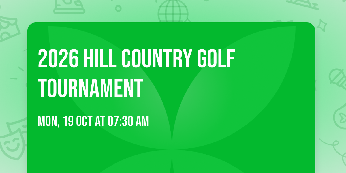 2026 Hill Country Golf Tournament
