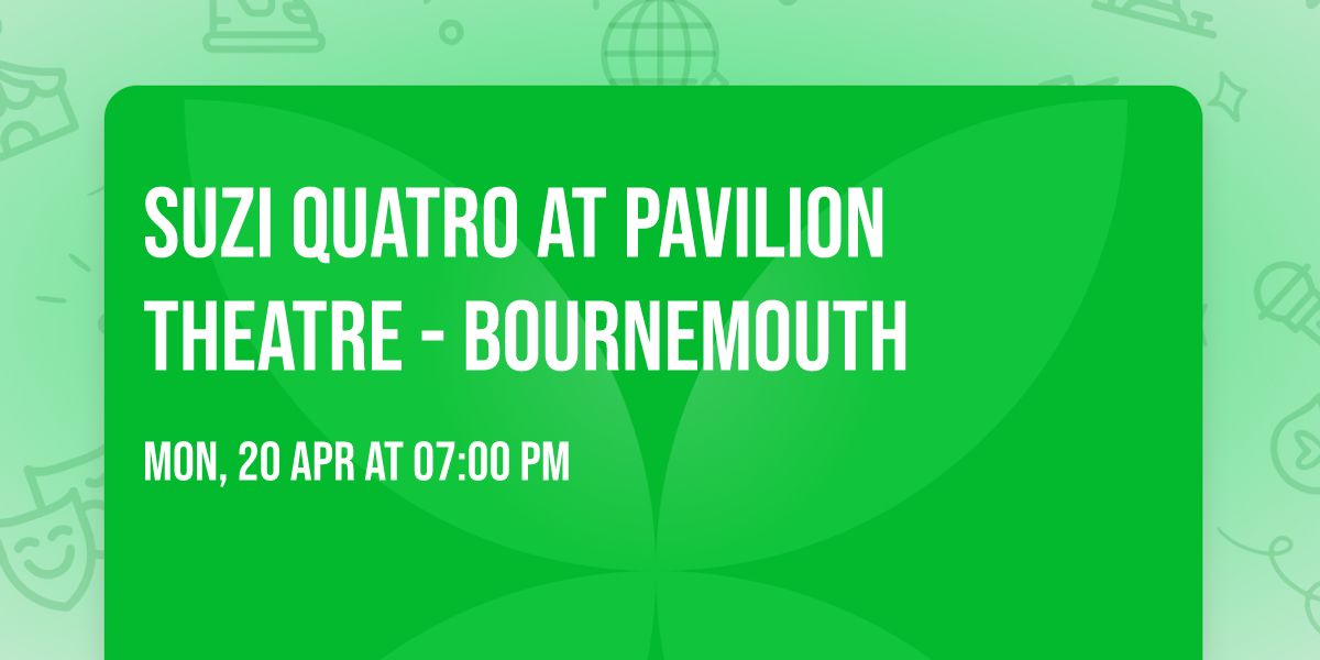 Suzi Quatro at Pavilion Theatre - Bournemouth