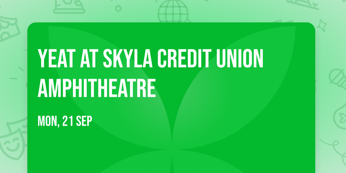 Yeat at Skyla Credit Union Amphitheatre
