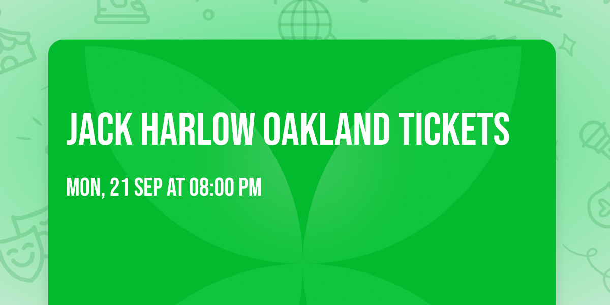 Jack Harlow Oakland Tickets