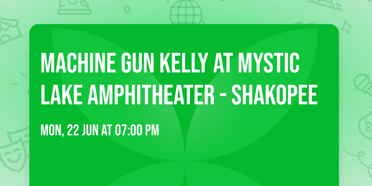 Machine Gun Kelly at Mystic Lake Amphitheater - Shakopee
