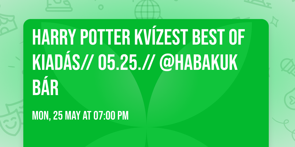 Harry Potter kv\u00edzest BEST OF kiad\u00e1s\/\/ 05.25.\/\/ @Habakuk b\u00e1r