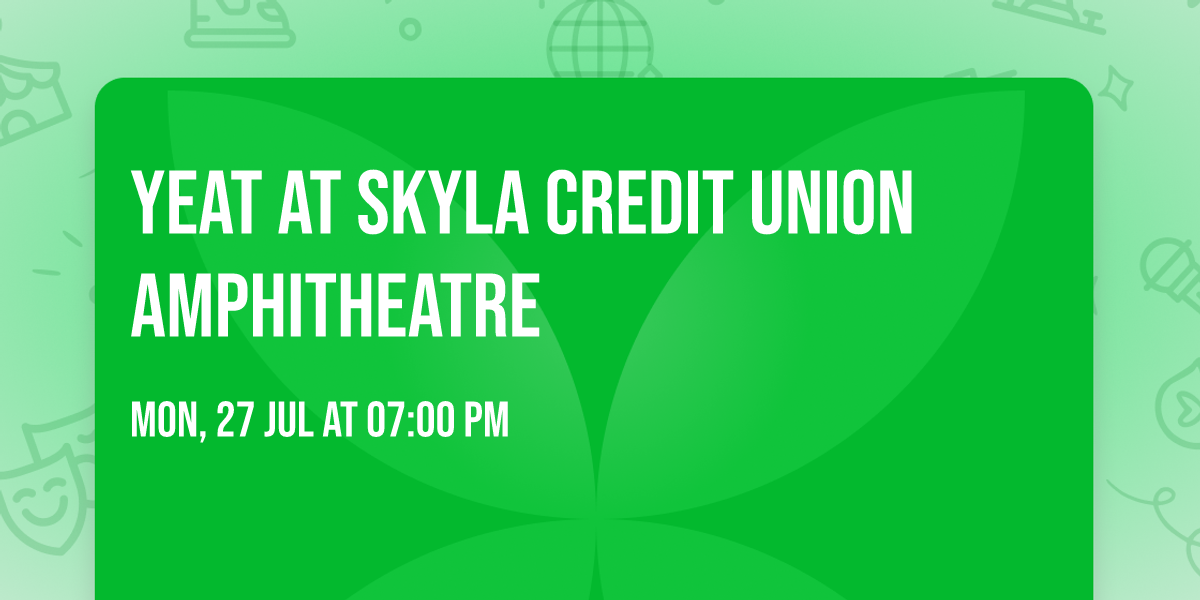 Yeat at Skyla Credit Union Amphitheatre