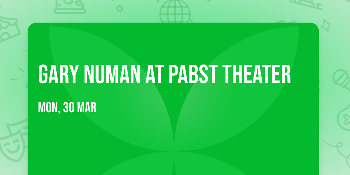 Gary Numan at Pabst Theater