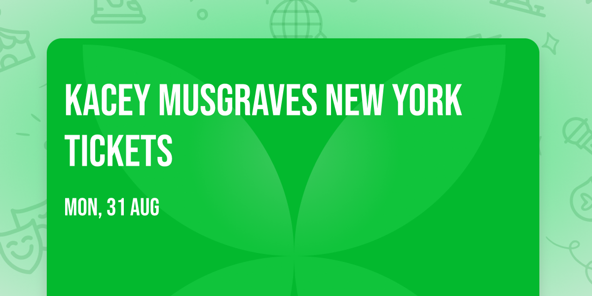 Kacey Musgraves New York Tickets