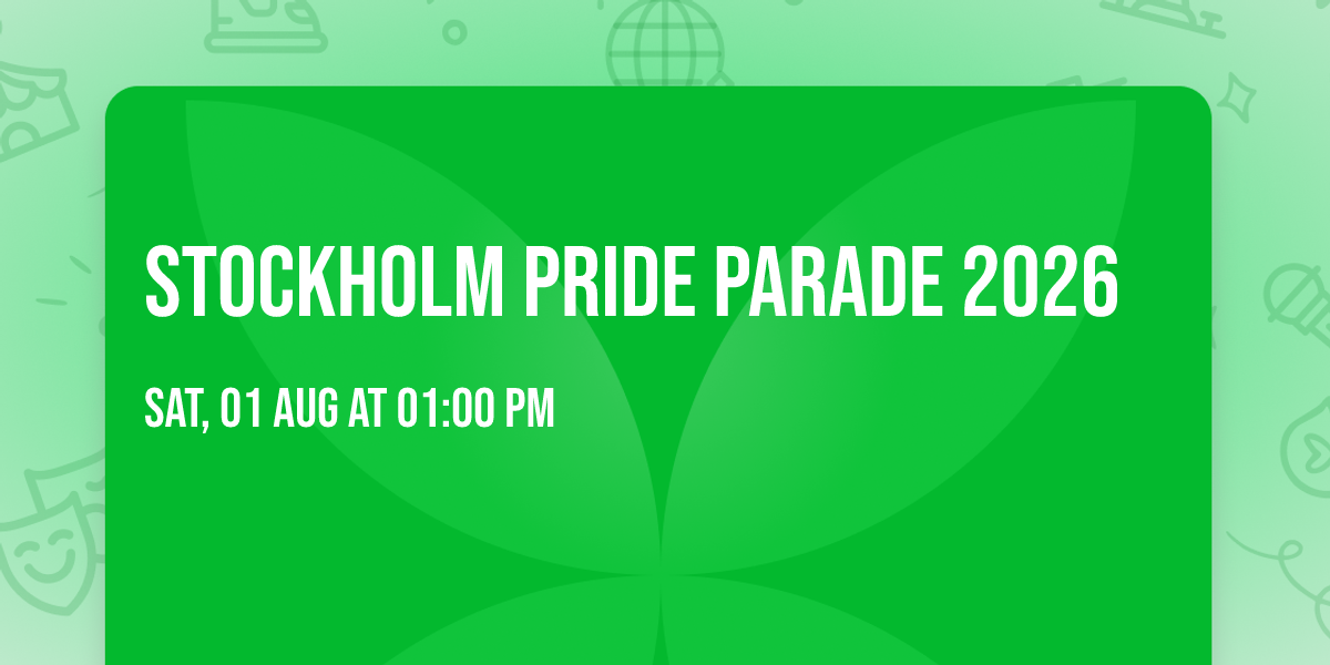 Stockholm Pride Parade 2026
