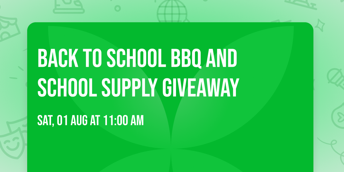 Back to School BBQ and School Supply Giveaway