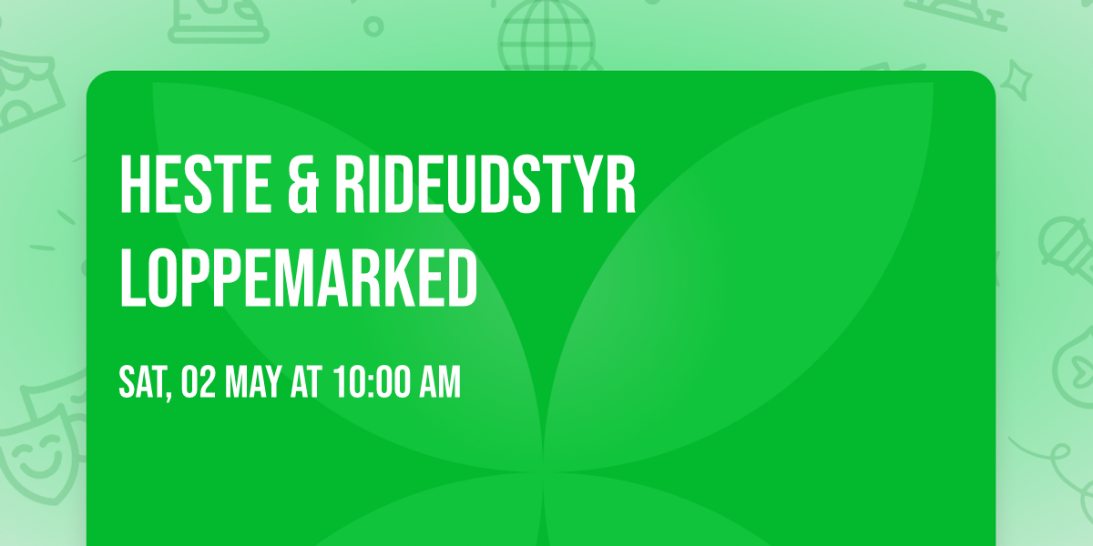 Heste & rideudstyr loppemarked
