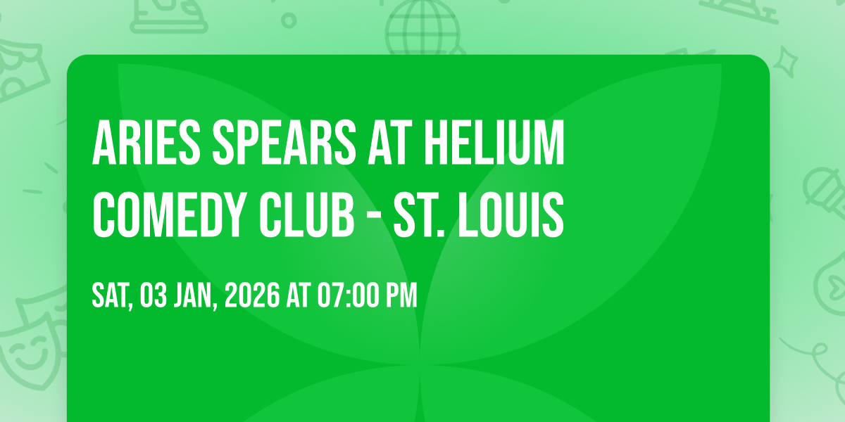 Aries Spears at Helium Comedy Club - St. Louis