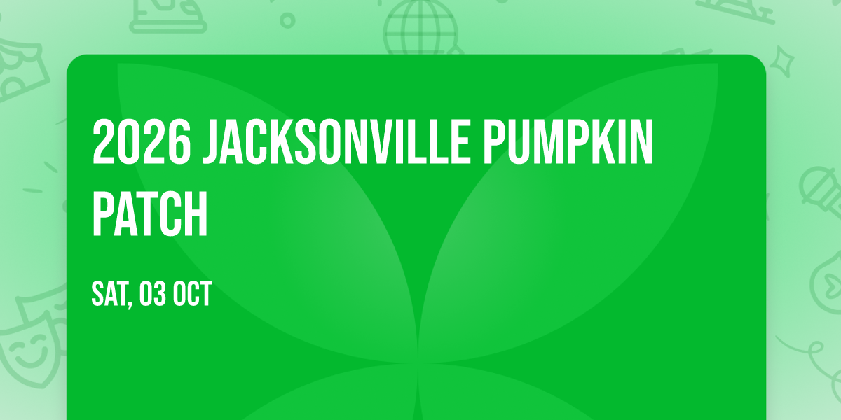 2026 Jacksonville Pumpkin Patch 