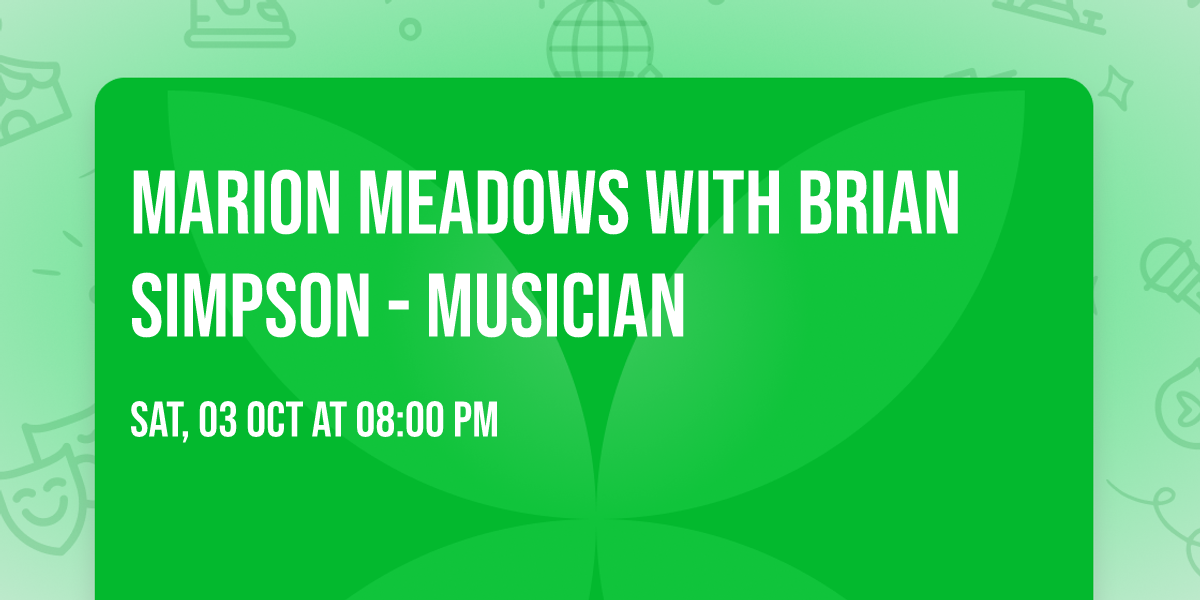 Marion Meadows with Brian Simpson - Musician