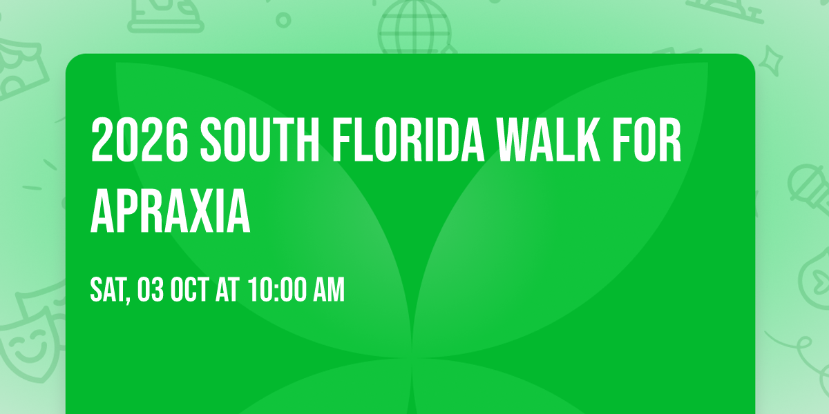 2026 South Florida Walk for Apraxia