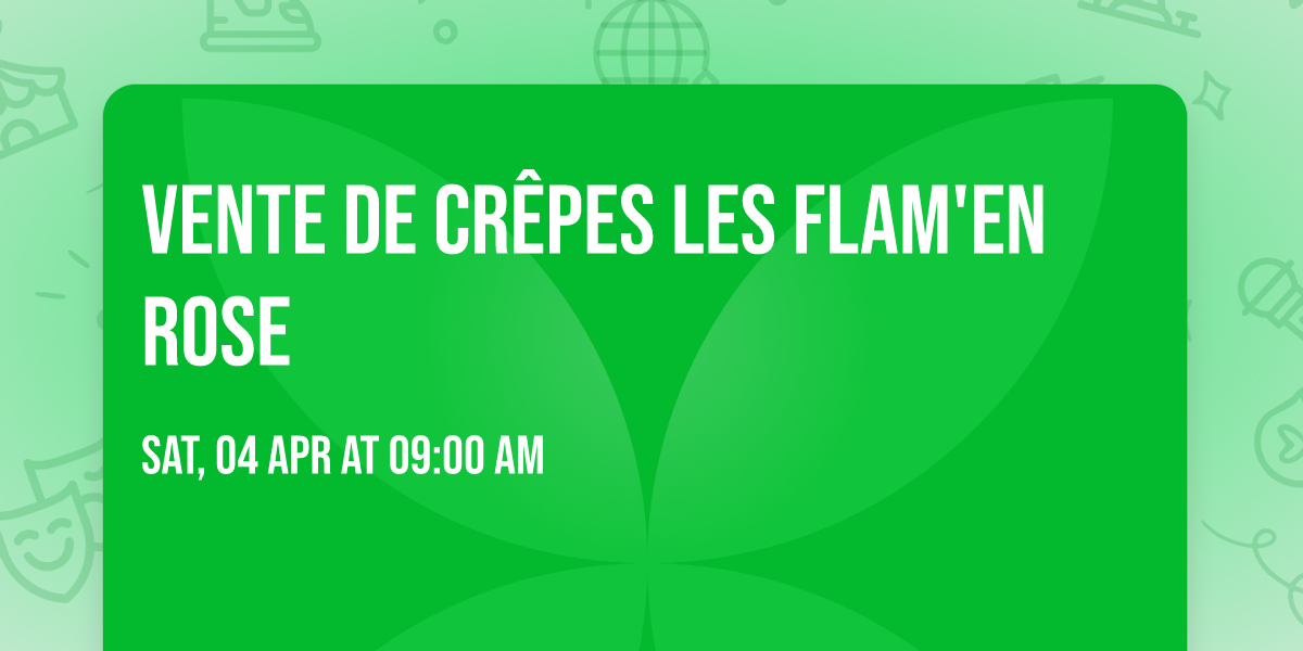 Vente de cr\u00eapes Les Flam'en Rose