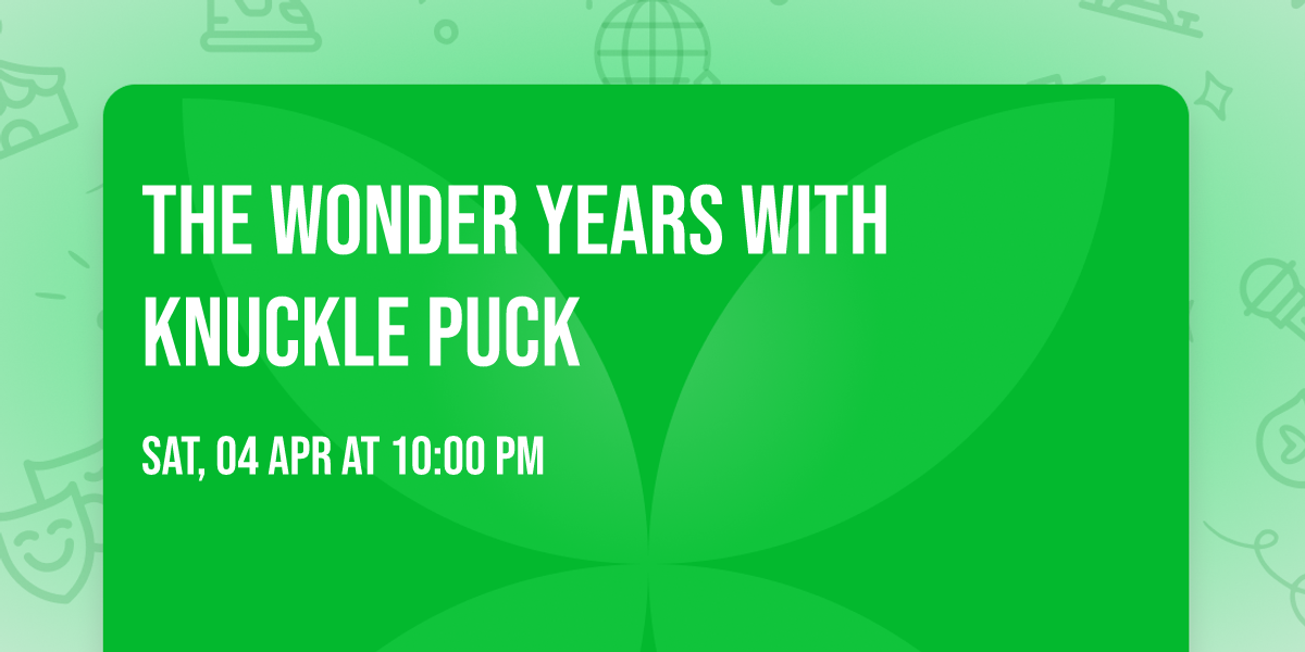 The Wonder Years with Knuckle Puck