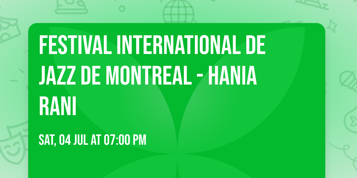 Festival International De Jazz De Montreal - Hania Rani