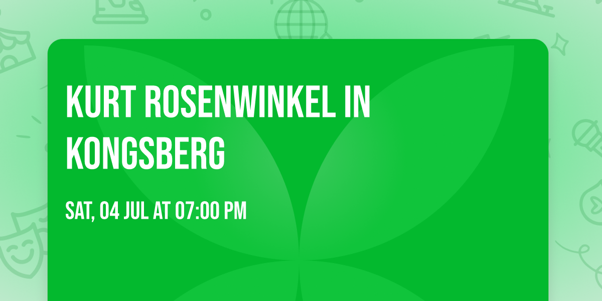 Kurt Rosenwinkel in Kongsberg