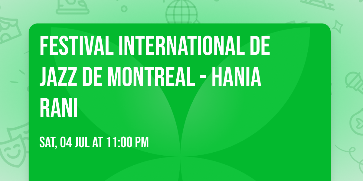 Festival International De Jazz De Montreal - Hania Rani