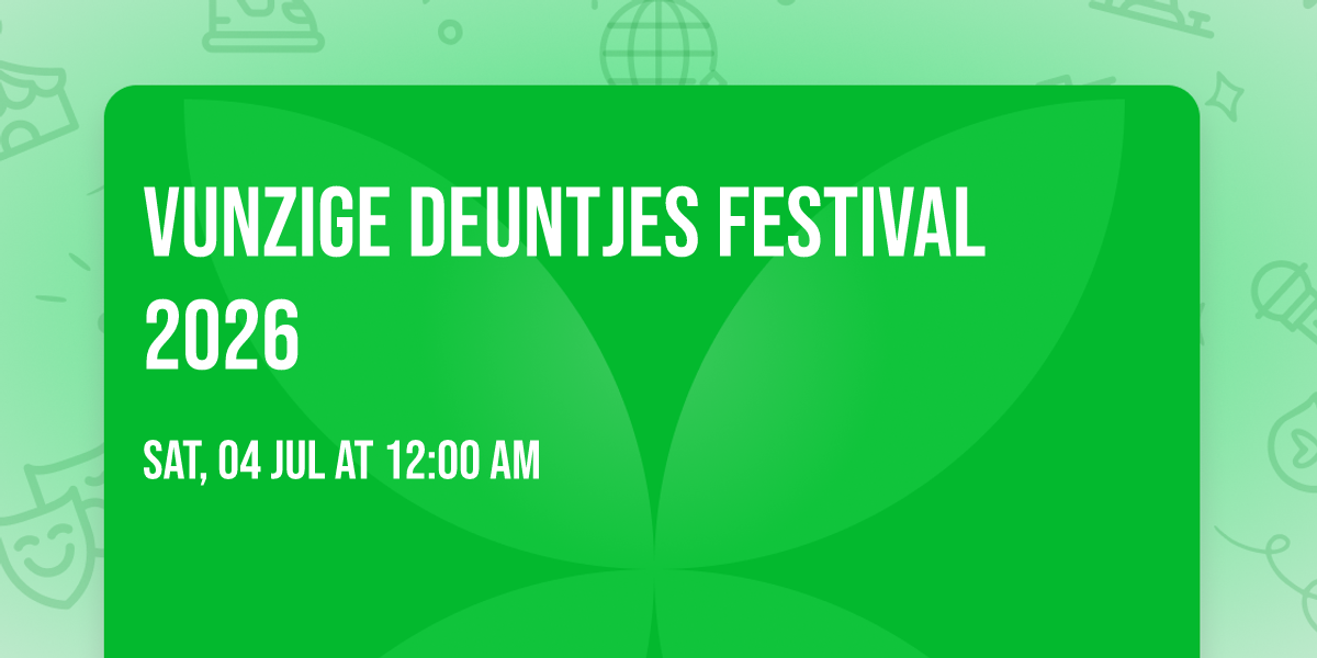 Vunzige Deuntjes Festival 2026 