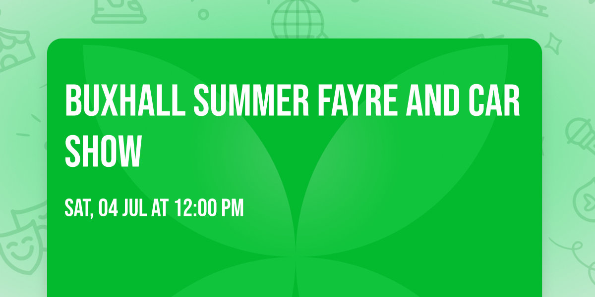 Buxhall Summer Fayre and Car Show