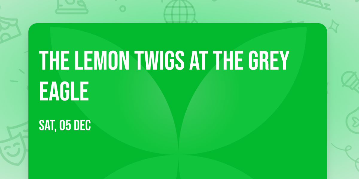 The Lemon Twigs at The Grey Eagle