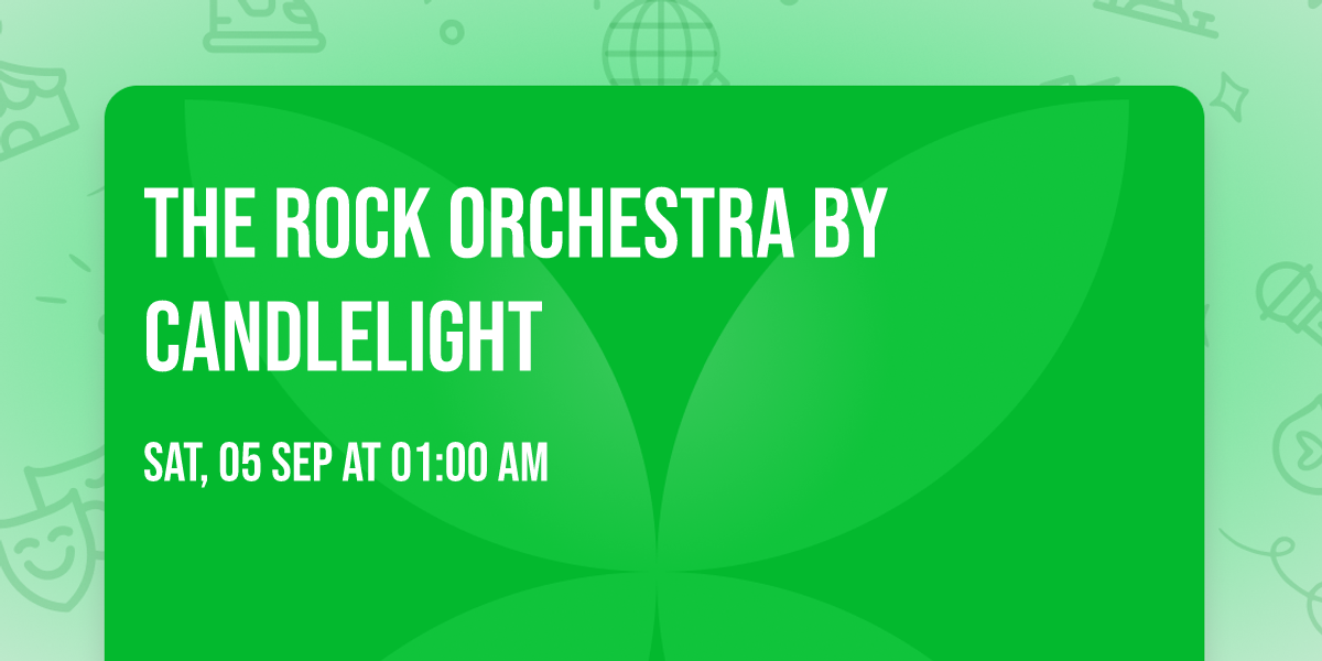 The Rock Orchestra By Candlelight