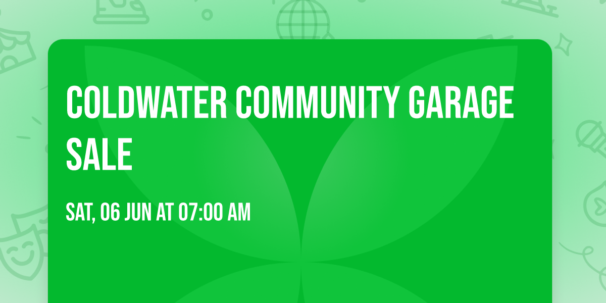 Coldwater Community Garage Sale