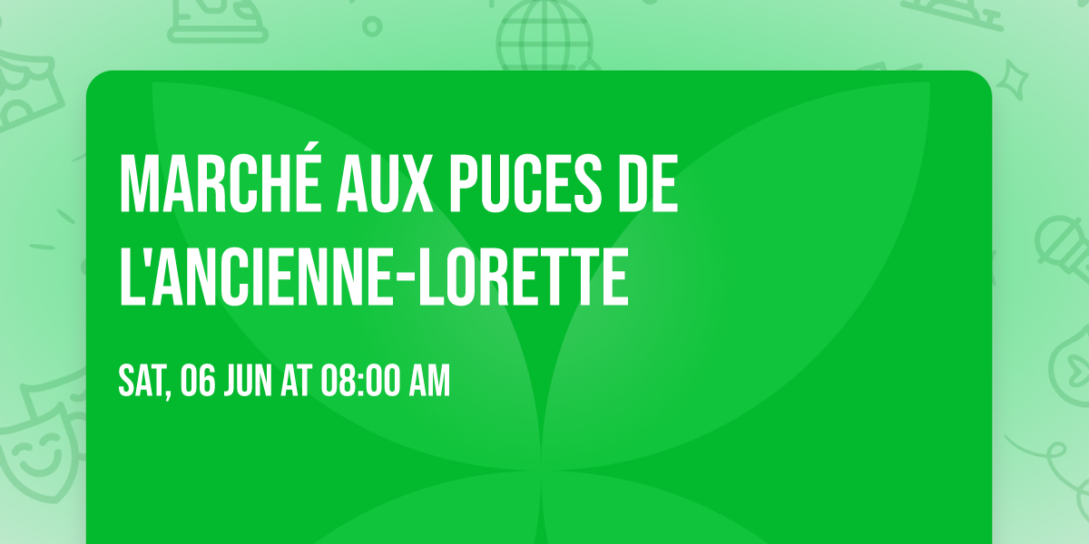 March\u00e9 aux puces de L'Ancienne-Lorette