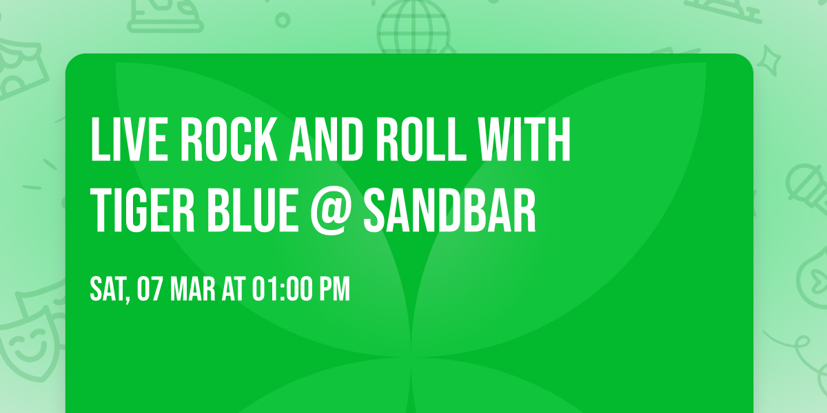 Live Rock and Roll with Tiger Blue @ Sandbar