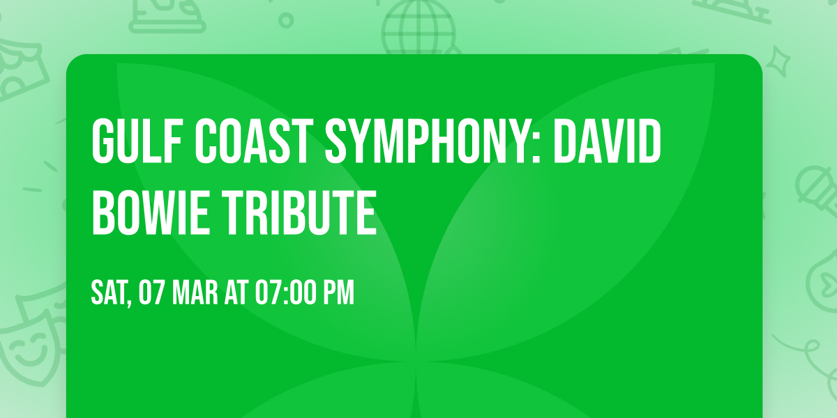 Gulf Coast Symphony: David Bowie Tribute