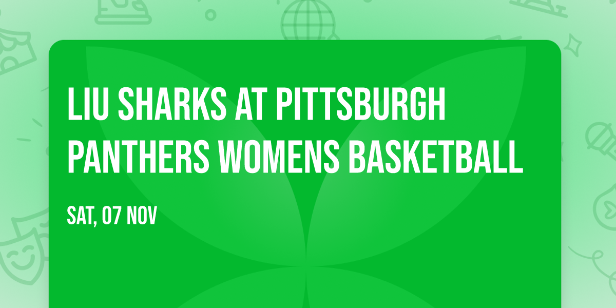LIU Sharks at Pittsburgh Panthers Womens Basketball