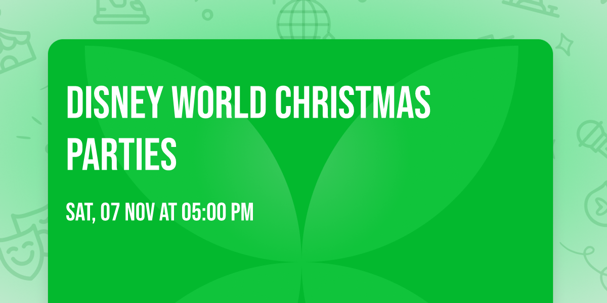 Disney World Christmas Parties