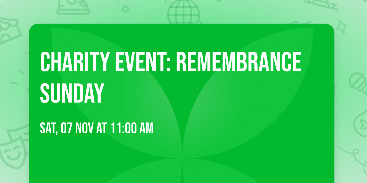 Charity Event: Remembrance Sunday 