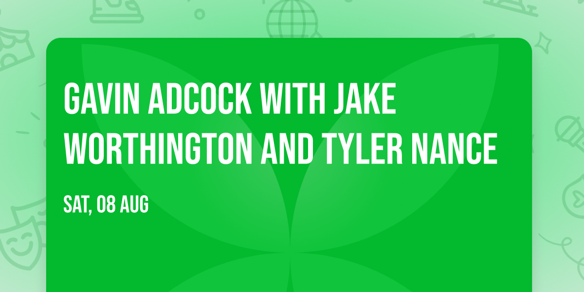 Gavin Adcock with Jake Worthington and Tyler Nance