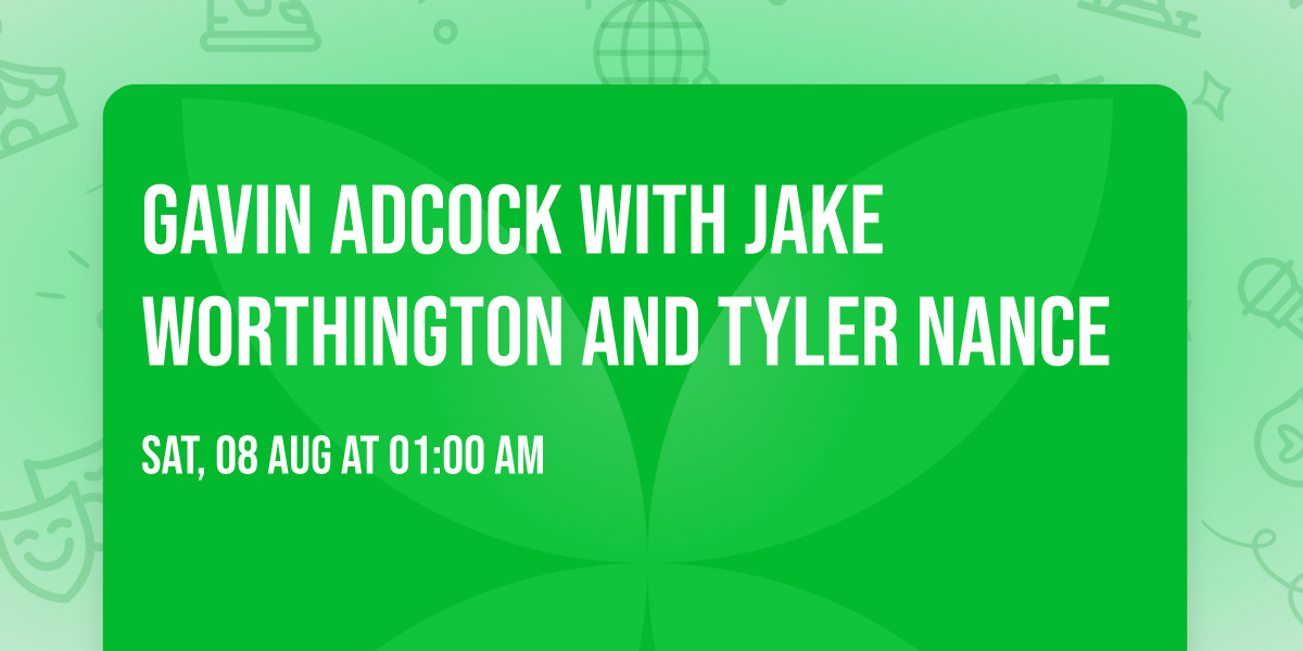 Gavin Adcock with Jake Worthington and Tyler Nance