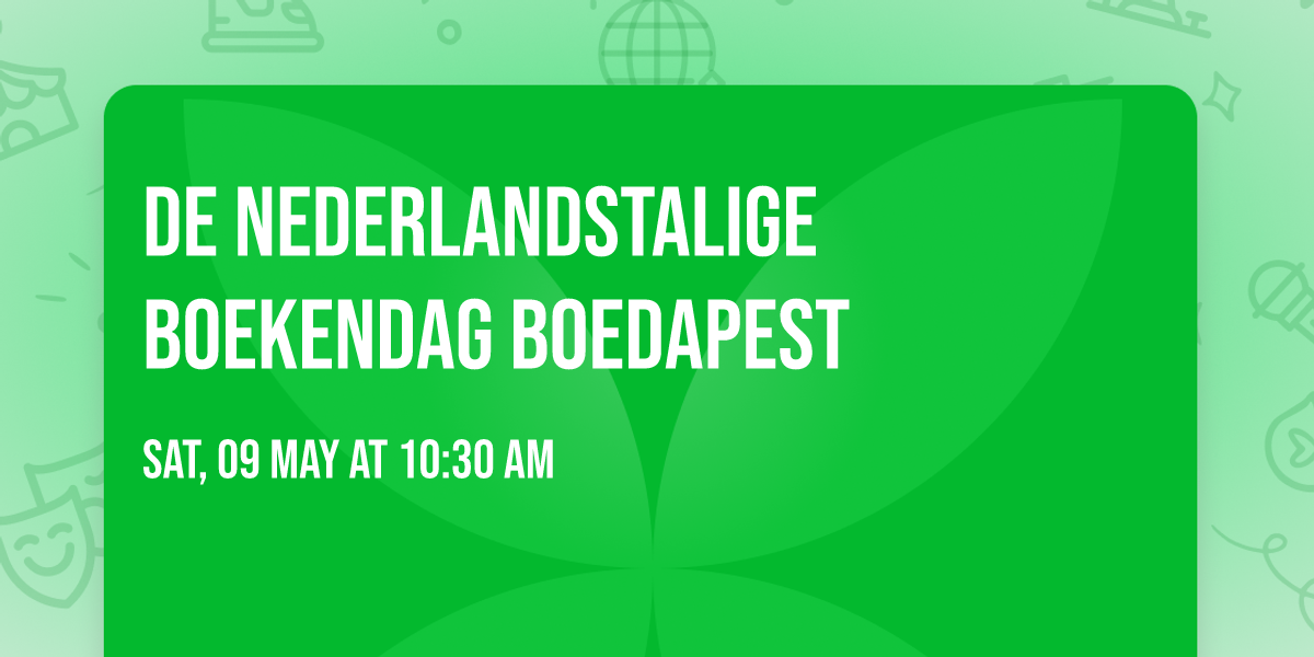 De Nederlandstalige Boekendag Boedapest