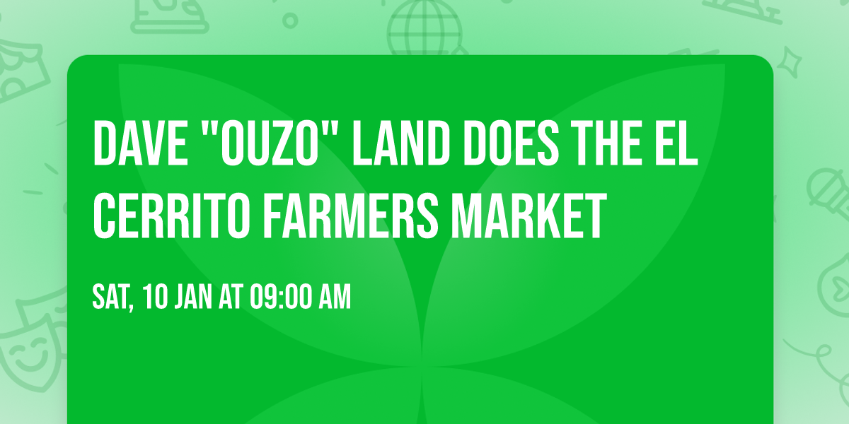 Dave "Ouzo" Land does the El Cerrito Farmers Market